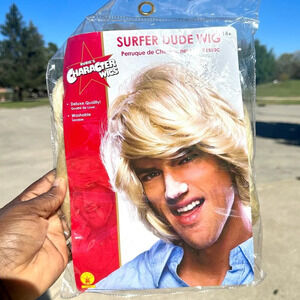 Rubie’s Characters Adult Surfer Beach Dude Costume Wig Blonde